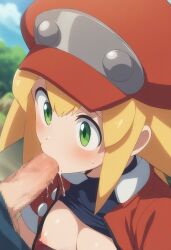 1girls ai_generated mega_man mega_man_legends roll_caskett