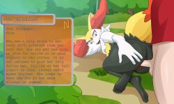 2024 anthro anthro_penetrated anus ass balls barefoot black_body bottomless braixen clothed clothing dialogue duo english_text feet female female_penetrated fur generation_6_pokemon genitals hi_res human human_on_anthro human_penetrating human_penetrating_anthro interspecies male male/female male_penetrating male_penetrating_female mammal multicolored_body multicolored_fur nearphotison nintendo nude open_mouth open_smile penetration penile penile_penetration penis penis_in_pussy pokemon pokemon_(species) pussy red_body red_eyes red_fur sex smile soles text vaginal_penetration vaginal_penetration white_body white_fur yellow_body yellow_fur