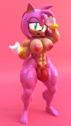 1girls 3d 3d_(artwork) abs alternate_version_available amy_rose anthro areolae barefoot big_breasts breasts bulge bulge_through_clothing bulge_under_clothes diag34k fuckgirl full_body furry futa_only futanari green_eyes looking_at_viewer naked naked_futanari nipples nude nude_futanari open_mouth panties red_panties solo solo_female sonic_(series) standing