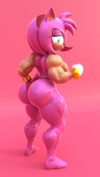 1girls 3d 3d_(artwork) abs alternate_version_available amy_rose anthro areolae barefoot big_breasts breasts diag34k female female_only fuckgirl full_body furry green_eyes looking_at_viewer nipples open_mouth panties red_panties solo solo_female sonic_(series) standing