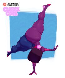 1girls ass big_ass breasts bubble_butt cuddlecore dat_ass dumptruck_ass fat_ass female fusion garnet_(steven_universe) gem_(species) gem_fusion hair handstand huge_ass huge_butt massive_ass milf multicolored_body patreon_logo patreon_username pose solo solo_female solo_focus spin_kick splits square_head steven_universe tagme thick_ass thick_thighs tight_clothing viewed_from_behind voluptuous voluptuous_female