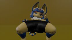 1female 1girls 3d 3d_model animal_crossing ankha ankha_(animal_crossing) ankha_(zy0n7) anthro ass ass_focus ass_up big_ass breasts clothed clothed_female doubutsu_no_mori female female_focus female_only furry furry_ass furry_female furry_only kivi976 looking_at_viewer nairu_(doubutsu_no_mori) nintendo pussy pussy_juice short_hair shorts small_breasts smile sweat thick thick_ass thick_legs vagina zy0n7