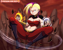 air airbending avatar_the_last_airbender background big_breasts blonde_hair braided_hair bright_eyes clothed clothing color digital_media_(artwork) earthbending empty_eyes female fire firebending large_breasts nickelodeon open_legs original_character outdoors patreon reit rocks roxy_(reit) serious short_hair spread_legs water waterbending