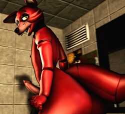 1boy 2019 3d animal_genitalia animal_penis animatronic anthro areola ass canid canine canine_penis crossdressing erect_nipples erection eyeliner eyeshadow five_nights_at_freddy's fox foxy_(fnaf) furry knot large_ass looking_at_viewer looking_back machine makeup male male_only mammal nipples nude open_mouth penis robot rx1213 solo source_filmmaker surprise thick_thighs tongue trap video_games wide_hips yellow_eyes