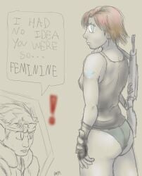 female meryl_silverburgh metal_gear metal_gear_solid solid_snake tagme