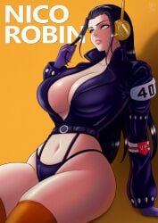 1girls big_breasts black_hair breasts cleavage female female_focus female_only nico_robin one_piece one_piece:_egghead_arc shounen_jump tagme valenvenge