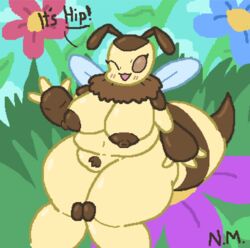 animal bee big_ass big_belly big_breasts big_butt big_nipples bumble_bee chubby cute female honeybee insects larger_female sleepyslut thick thick_thighs