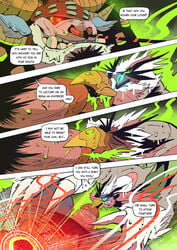 avian bird bovid bovine comic dreamworks english_text galgard galliform general_kai hi_res kung_fu_panda lord_shen male_only mammal peafowl penis phasianid text yak