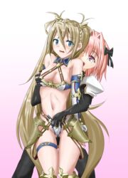 1boy 1girls abs assertive assertive_male astolfo_(fate) bradamante_(fate) breasts cleavage cousins fate_(series) female femboy femboy_on_female fingering girly gloved_fingering gloves incest male male/female source_request straight tagme thigh_gap trap wide_hips