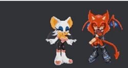 animated anthro breasts cum cum_inside female furry hat incubus incubus_(project_x) leggings male mostly_nude pixel_art police_uniform project_x project_x_love_potion_disaster prone_bone rouge_the_bat sega sex sonic_(series) straight thighhighs