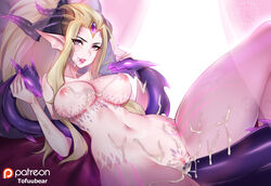 cum_in_pussy cum_inside cum_on_body cum_on_breasts dragon_sorceress_zyra dragon_world_series eyes_rolling_back league_of_legends penetration tofuubear tongue_out zyra