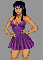 1girls 2d black_hair blackfire breasts busty dc dc_comics dcau female female_only komand'r long_hair orange_skin solo straight_hair sunsetriders7 tagme tan-skinned_female tan_skin teen_titans