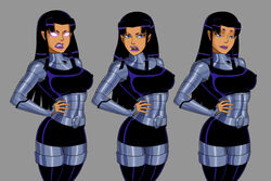 1girls 2d black_hair blackfire breasts busty dc dc_comics dcau female female_only fully_clothed komand'r long_hair orange_skin solo sunsetriders7 tagme tan-skinned_female tan_skin teen_titans