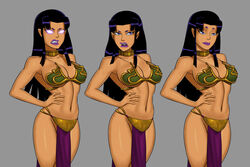 1girls 2d black_hair blackfire breasts busty collar cosplay crossover crossover_cosplay dc dc_comics female female_only glowing_eyes humanoid komand'r long_hair orange-skinned_female orange_skin return_of_the_jedi slave_bikini slave_leia_(cosplay) solo star_wars sunsetriders7 tagme tan-skinned_female tan_skin teen_titans