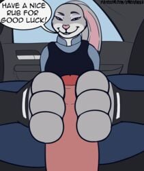 3_toes animated clothing disney english_text enroshiva feet female foot_fetish footjob hi_res judy_hopps lagomorph leporid looking_at_viewer loop male mammal paws penis rabbit sex smile text toes url zootopia