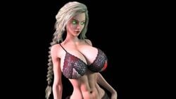 1girls 3d aero3dx bare_shoulders big_breasts braid busty clara_(aero3dx) cleavage curvy eyelashes female female_only front_view glowing_eyes gray_hair green_eyes hourglass_figure human lingerie long_hair looking_at_viewer midriff mirage3dx pose posing shiny shiny_skin simple_background solo standing tied_hair voluptuous white_background wide_hips