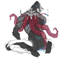 excalibur_(warframe) from_behind from_behind_position liquid_inside tagme tentacle tentacles warframe