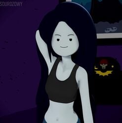 1girls 3d adventure_time animated boobs breast_grab breast_pull breasts cartoon_network female_focus female_only female_solo marceline nipple_tweak no_sound solo_female sourozowy title_drop tits vampire video