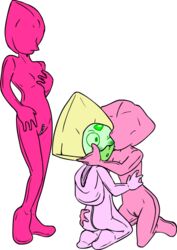 2017 3girls blush bodysuit digital_media_(artwork) female female_only glasses green_skin hand_on_ass hand_on_cheek hand_on_chest hoodie kiss_on_cheek kissing kissing_cheek kneeling lapis_lazuli_(steven_universe) multiple_girls pearl_(steven_universe) peridot_(steven_universe) shennanigma spandex standing steven_universe transparent_background zentai zipper