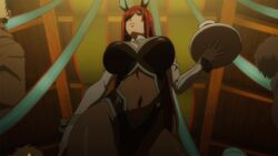 animated animated_gif bouncing_breasts breasts bunnysuit erza_scarlet fairy_tail fake_animal_ears highleg_leotard multiple_males screen_capture