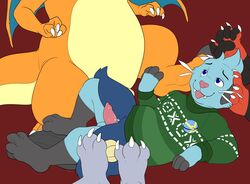 2016 2boys 3_fingers 3_toes 4_fingers 4_toes alolan_persian alternate_color ambiguous_gender animal_genitalia animal_penis anthro anthro_on_anthro anthrofied barefoot biped bottomless charizard cheek_tuft chubby claws clothed clothing countershade_torso countershading dewott digital_media_(artwork) dragon erection eyebrows fangs feet feline fingerless_(marking) fingers foot_fetish foursome fur furry furry_only gay group happy head_tuft hi_res incineroar interspecies larger_male leg_markings looking_up lying male mammal markings membrane_(anatomy) membranous_wings multicolored_fur multicolored_scales mustelid nic_(dewott) nintendo nude on_back original_character otter overweight overweight_male pawpads paws penis persian plantigrade pokémon_(species) poke_ball pokemon pokemon_(species) pokemon_bw pokemon_rgby pokemon_sm pokemorph pov realistic relaxing scalchop scales scalie seashell shadowpelt sharp_claws shell simple_background size_difference small_penis smaller_male smile snout socks_(marking) solo_focus standing sweater thick_tail thick_thighs toe_claws toes tongue tongue_out topwear tuft two_tone_tail video_games webbed_feet whiskers wide_hips wings yaoi