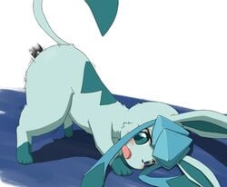 1boy 1girls 4_toes all_fours ambiguous_penetration ass ass_up blue_eyes blue_fur blue_paws blush disembodied_penis doggy_style eeveelution eye_contact female female_focus feral fur glaceon head_down koorinezumi larger_male leg_markings long_ears looking_at_viewer male male_penetrating markings nintendo open_mouth penetration penis pokémon_(species) pokemon pokemon_dppt raised_tail sex shaking size_difference smaller_male snout socks_(marking) thick_thighs toes tongue trembling video_games wide_hips