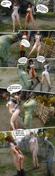 2girls 3d armor bethesda_softworks bikini_armor comic cum cum_in_pussy cum_inside elf_female erect_penis female human_female inflation kirinococaine light-skinned_female light_skin male male/female no_panties orc orc_male outdoors penis revealing_clothes sex skyrim speech_bubble straight the_elder_scrolls vagina