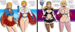 2girls areolae areolae_slip before_and_after big_breasts bimbo bimbofication blonde_hair blue_eyes busty cleavage collar corset dc dc_comics fishnets french_maid g-string hypnosis instant_loss_2koma kara_danvers kara_zor-el karen_starr kryptonian kryptonite long_hair maid mind_control multiple_girls navel pink_kryptonite polmanning power_girl short_hair skirt small_breasts supergirl superheroine superman_(series) thick_thighs thighhighs thong whale_tail wide_hips