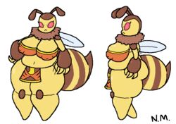 bee chubby honey_bee insects large_breasts larger_female sleepyslut thick_legs thighhighs