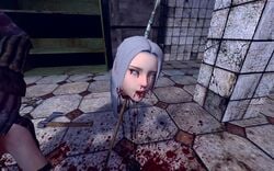 1girls 2boys blood breast_grab breasts death decapitation dismemberment eira_(vindictus) female_death gore guro impalement murder neck_fucking necrophilia petite severed_head snuff spitroast torso_grab vaginal_penetration vindictus