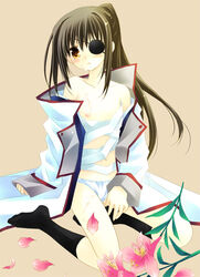 bandage eye_patch footwear gintama nipples panties sakurazawa_izumi socks underwear yagyuu_kyuubei