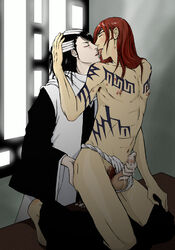 abarai_renji bleach byakuya_kuchiki kuchiki_byakuya renji_abarai tagme yaoi