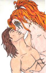 marvel rictor shatterstar straight_hair x-force yaoi