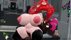 1boy1girl 3d dark-skinned_male dra111_(artist) dragon316 holding_breast interracial light-skinned_female octoling octoling_boy octoling_girl octoling_rival penetration sex sfm splatoon vaginal vaginal_penetration