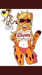 chester_cheetah furry gender_transformation pink_panties pussy_bulge rule_63 tail underboob