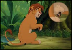 2boys animal_genitalia balls disney felid gay herpestid hi_res kaion lion male male/male male_only mammal meerkat pantherine simba the_lion_king timon yaoi