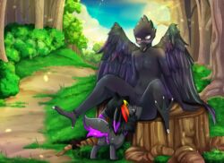 2019 2girls absurd_res alternate_color anthro ass avian beak big_ass bird black_feathers black_fur black_hair blush bodily_fluids canine claws corvid corvus_(genus) crow cunnilingus digital_media_(artwork) duo eevee feathers feet female feral feral_on_anthro flat_chest flat_chested fur genital_fluids hair hi_res larger_male mammal multiple_girls nintendo no_nipples nude oral orange_hair original_character outdoors outside pokémon_(species) pokemon pokemon_rgby purple_fur pussy raven_eevee raveneevee red_hair sex sitting size_difference smaller_female smile spread_legs tongue tongue_out tree vaginal_penetration video_games wings yellow_eyes yellow_hair yuri