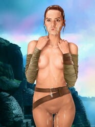 1girls 2d actress belly breasts celebrity cum cum_on_body cum_on_face cum_on_hair daisy_ridley female female_only looking_at_viewer no_bra no_panties nude pussy real_person realistic rey solo star_wars the_last_jedi titflaviy