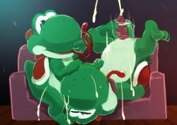 barefeet bondage bounded cock cum cumshot dick dinosaur feet forced gay handjob licking mario_(series) paws penetrable penis sex super_mario_bros. toes toy yoshi