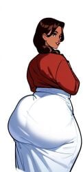 ai_generated alternate_ass_size anonymous_character bottom_heavy child_bearing_hips curvy_hips dark-skinned_female enormous_ass female_only hi_res hourglass_figure indian_female massive_ass plump_ass skirt