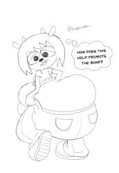 1girl 1girls abdl anthro anthro_only big_diaper diaper diaper_fetish diaperfur female female_focus female_only furry furry_only huge_diaper hyper hyper_diaper infantilism lammy_lamb lesbian parappa_the_rapper playstation sippysips_ sony sony_corporation sony_interactive_entertainment text um_jammer_lammy