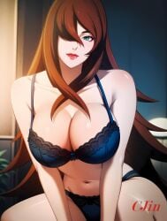 1girls ai_generated big_breasts bra breasts brown_hair busty cameltoe cjin cleavage collarbone facing_viewer front_view green_eyes huge_breasts jewelry large_breasts lingerie lipstick makeup mature mature_female mei_terumi milf mizukage nai_diffusion naruto naruto_(series) naruto_shippuden naughty naughty_face naughty_smile necklace oppai paipan pale-skinned_female pale_skin panties parted_lips patreon_username pendant red_lipstick sagging_breasts sitting slightly_chubby smile smiling smiling_at_viewer smirk spread_legs stable_diffusion terumi_mei underwear underwear_only url very_long_hair voluptuous voluptuous_female web_address