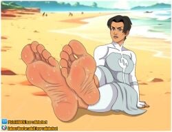 anissa beach crossed_feet feet foot_fetish foot_focus invincible invincible_(tv_series) marcelinhofeet soles soles_female wet_feet