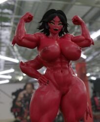 3d_(artwork) 4_arms 4_eyes abs alien alien_humanoid areola barely_visible_genitalia barely_visible_vulva ben_10 big_areola big_breasts black_hair black_lips black_nails blurred_background breasts cartoon_network chaquetrix colored_nails dark_areola dark_nipples digital_media_(artwork) female fist flexing flexing_bicep four_arms_(ben_10) genitals glistening glistening_body glistening_skin hair hand_on_hip hi_res huge_breasts humanoid lips multi_arm multi_eye multi_limb muscular muscular_arms muscular_female muscular_humanoid muscular_legs nails nipple_dip not_furry red_body red_skin samzan short_hair smile smiling_at_viewer solo tetramand thick_thighs vulva wet wet_body wet_skin wide_hips yellow_eyes