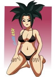 bikini dragon_ball dragon_ball_super fusion fusion_character kefla kefla_(dragon_ball) saiyan saiyan_girl swimsuit