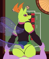 absurd_res anal anal_sex anthro arthropod blush cainesart changeling clothing dragon first_person_view friendship_is_magic furry girly gloves handwear hi_res insect_wings king_thorax_(mlp) looking_at_viewer male male/male my_little_pony penetration penis roulette_table sex smooth_skin spike_(mlp) thorax_(mlp) tongue tongue_out wings