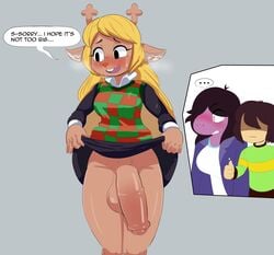 ... 1boy 1futa 1girls 5_fingers animal_ears animal_genitalia animal_penis anthro balls being_watched black_eyes blonde_hair blush bottomless_skirt bottomwear breasts brown_fur brown_hair buckteeth capreoline cervine clothed clothing clothing_lift curvy cutaway deltarune dialogue dizzytizzy dress embarrassed embarrassed_nude_futa english_text equine_penis faceless_male female flaccid furry futa_with_female futa_with_male futanari gesture grey_background hair heavy_breathing hi_res horns horsecock huge_balls huge_cock human hyper hyper_penis intersex kris_(deltarune) large_breasts long_hair long_penis looking_at_another looking_away male male_with_female mammal medial_ring no_panties noelle_holiday penis penis_awe penis_out penis_under_clothes penis_under_skirt pose pubic_hair purple_hair purple_skin reindeer scalie shirt skirt skirt_lift speech_bubble standing susie_(deltarune) sweat teeth text thick_penis thick_thighs thumbs_up video_games wide_hips