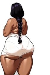 ai_generated alternate_ass_size anonymous_character bottom_heavy child_bearing_hips curvy_hips dark-skinned_female enormous_ass female_only hi_res hourglass_figure indian_female massive_ass plump_ass skirt