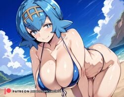 1girls ai_generated alternate_breast_size beach big_breasts breasts busty castle12 curvaceous curvy curvy_body curvy_female curvy_figure female huge_breasts lana_(pokemon) large_breasts pokemon sweat sweating sweaty sweaty_body sweaty_breasts thick_thighs thighs venus_body voluptuous