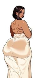 ai_generated alternate_ass_size anonymous_character bottom_heavy child_bearing_hips curvy_hips dark-skinned_female enormous_ass female_only hi_res hourglass_figure indian_female massive_ass plump_ass skirt